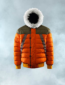 Coloured background Explorer of Hunter winter jacket