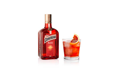 White background Explorer of Cointreau Blood Orange and cocktail serve