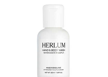 Cosmetics Photography of Herlum hand & body wash