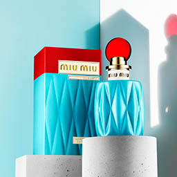 Cosmetics Photography of Miu Miu fragrance bottle