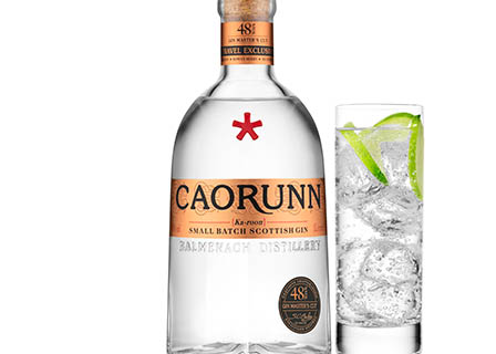 Bottle Explorer of Caorunn gin bottle and serve