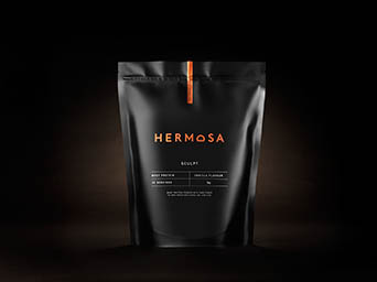 Food Photography of Hermosa protein powder pouch