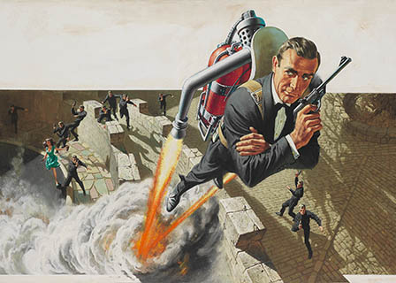 Artwork Photography of James Bond Look Up Jetpack artwork