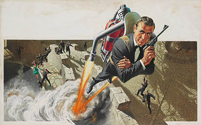 Artwork Photography of James Bond Look Up Jetpack artwork