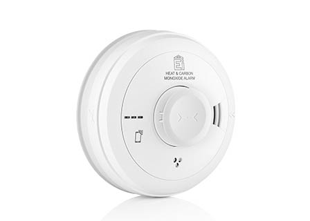 White background Explorer of Heat & Carbon Monoxide Alarm