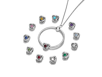 White background Explorer of Pandora jewellery pendants