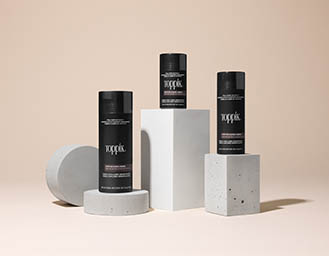 Cosmetics Photography of Toppik hair care products