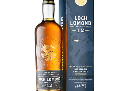 Drinks Photography of Loch Lomond whisky bottle and box