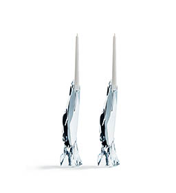 White background Explorer of Swarovski crystal candle holders