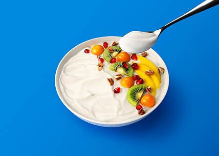 Food Photography of Koko yoghurt bowl with fruits
