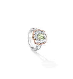 Rings Explorer of Boodles platinum ring with diamonds and sapphire