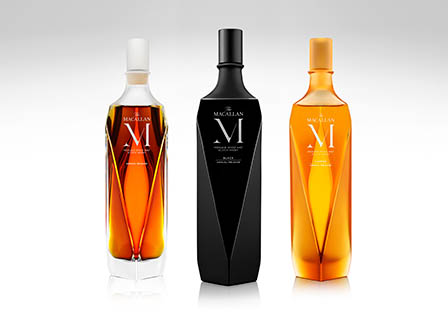 Drinks Photography of Macallan whisky bottles annual release