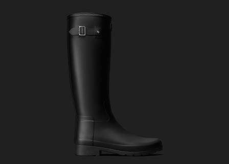 Advertising Still life product Photography of Hunter black wellies
