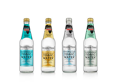White background Explorer of Tonic Water bottles