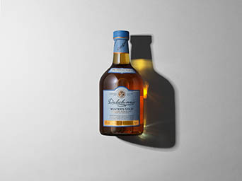 Advertising Still life product Photography of Dalwhinnie whisky bottle