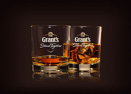 Drinks Photography of Grant's whisky server