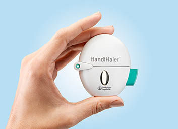 Still life product Photography of HandiHaler asthma inhaler