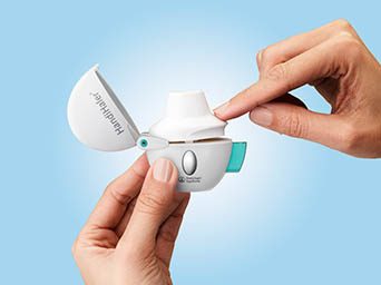 Still life product Photography of HandiHaler asthma inhaler