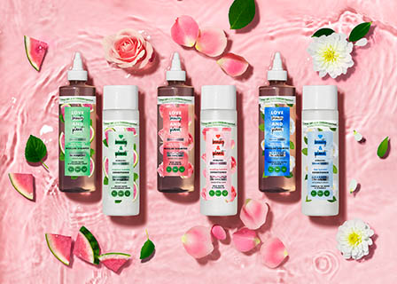 Advertising Still life product Photography of Love Beauty and Planet hair care products