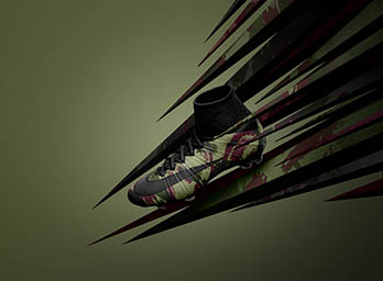 Creative still life product Photography of Nike football boots