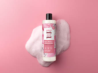 Cosmetics Photography of Love Beauty and Planet body wash