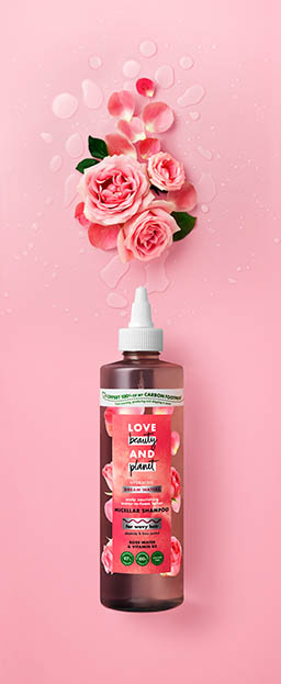 Cosmetics Photography of Love Beauty and Planet body wash