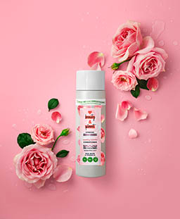 Coloured background Explorer of Love Beauty and Planet conditioner