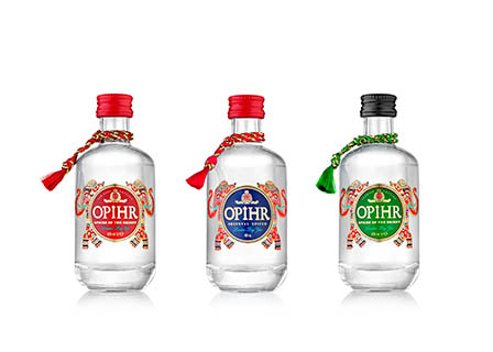 Bottle Explorer of Opihr gin bottles