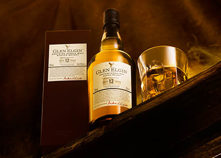 Serve Explorer of Glen Elgin whisky bottle and serve
