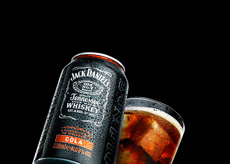 Glass Explorer of Jack Daniel's can and server