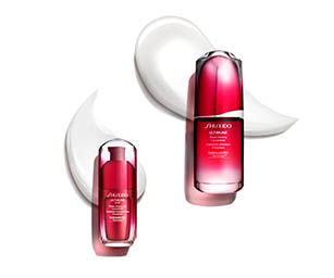 White background Explorer of Shiseido Ultimune Concentrate Swoosh