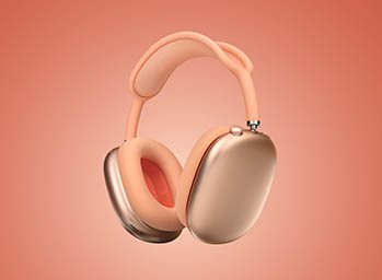 Still life product Photography of Apple Airpod Headphones