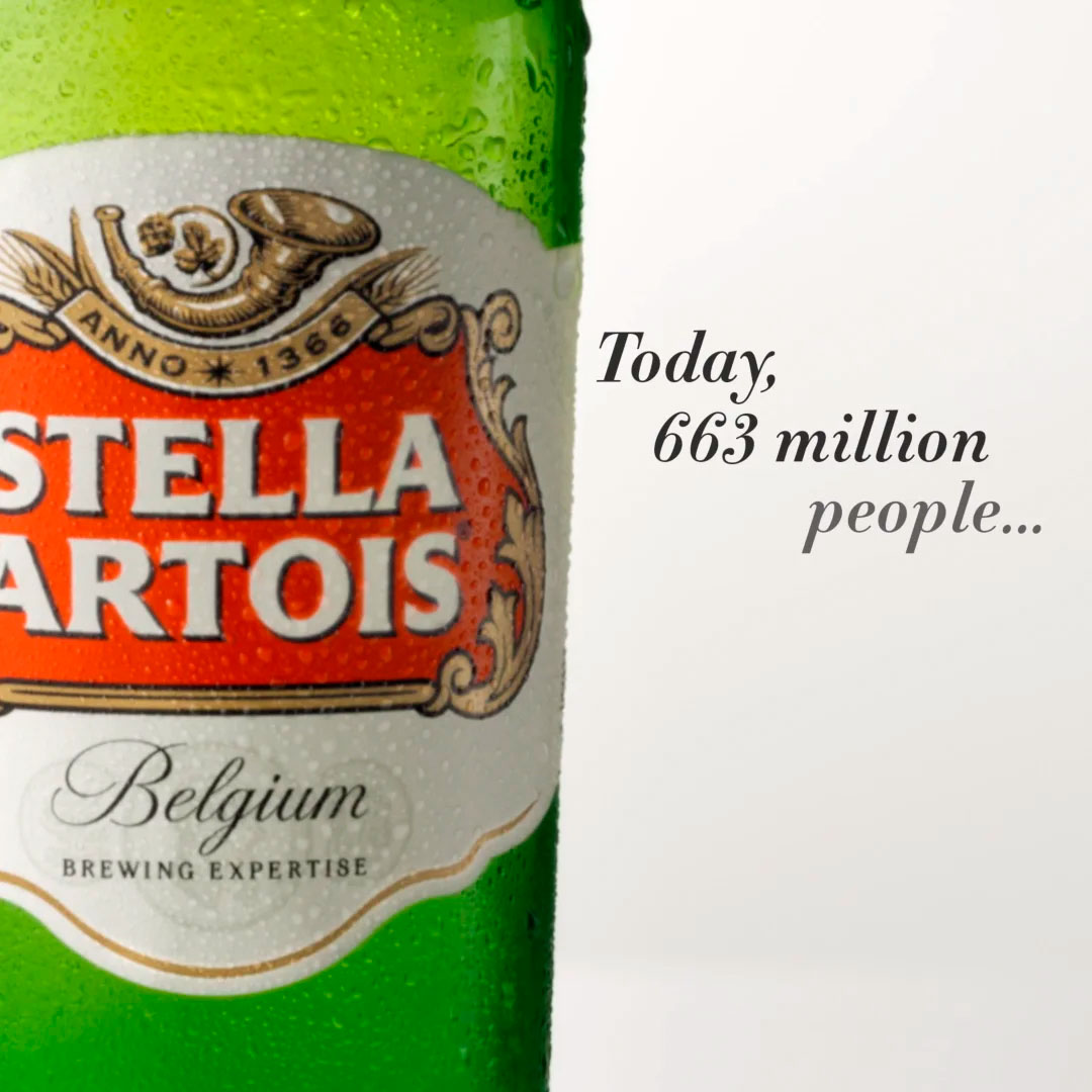 Advertising Liquids Film of Stella Artois Water