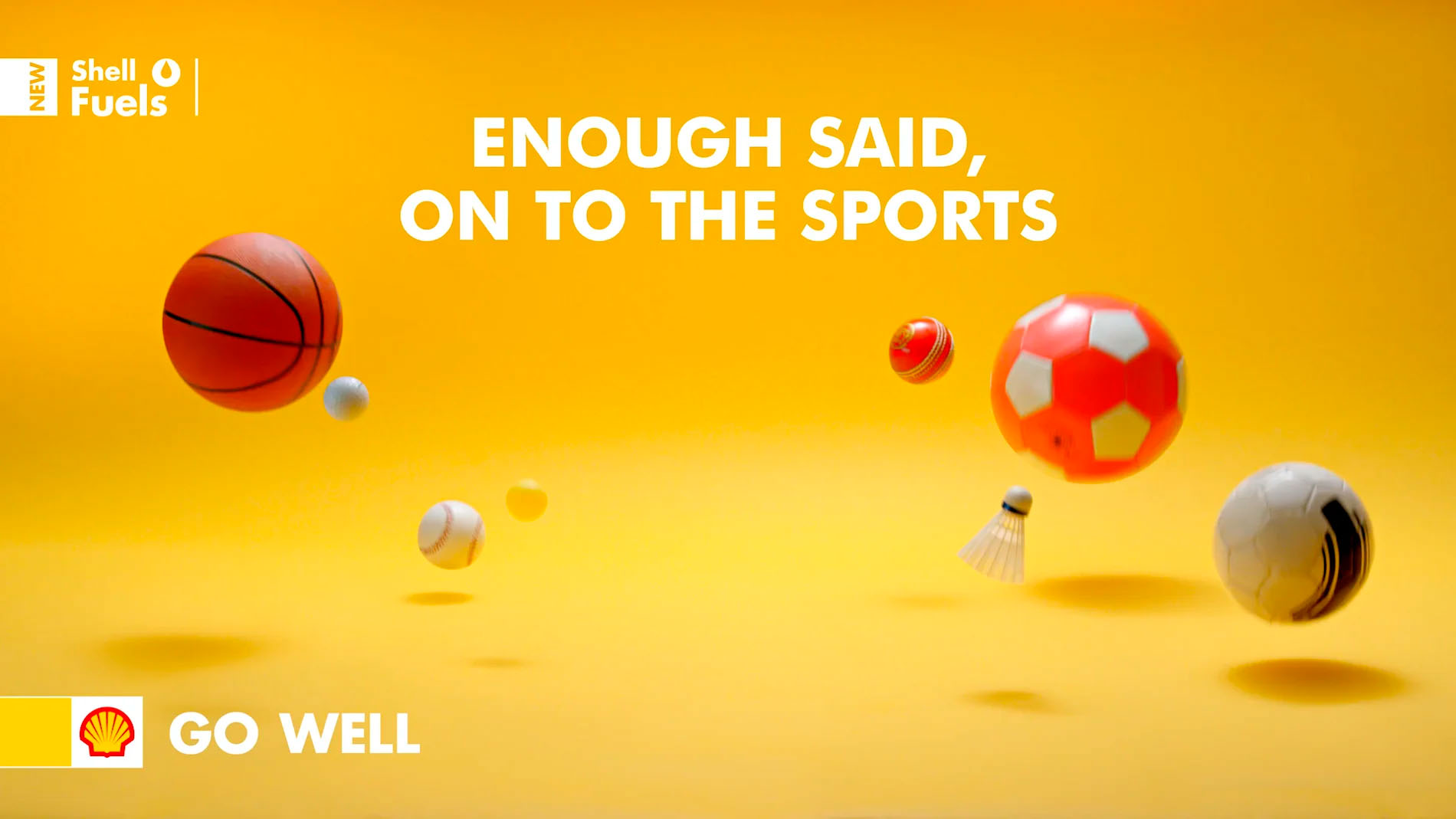 Advertising TV & End Frames Film of Shell Efficiency Sports