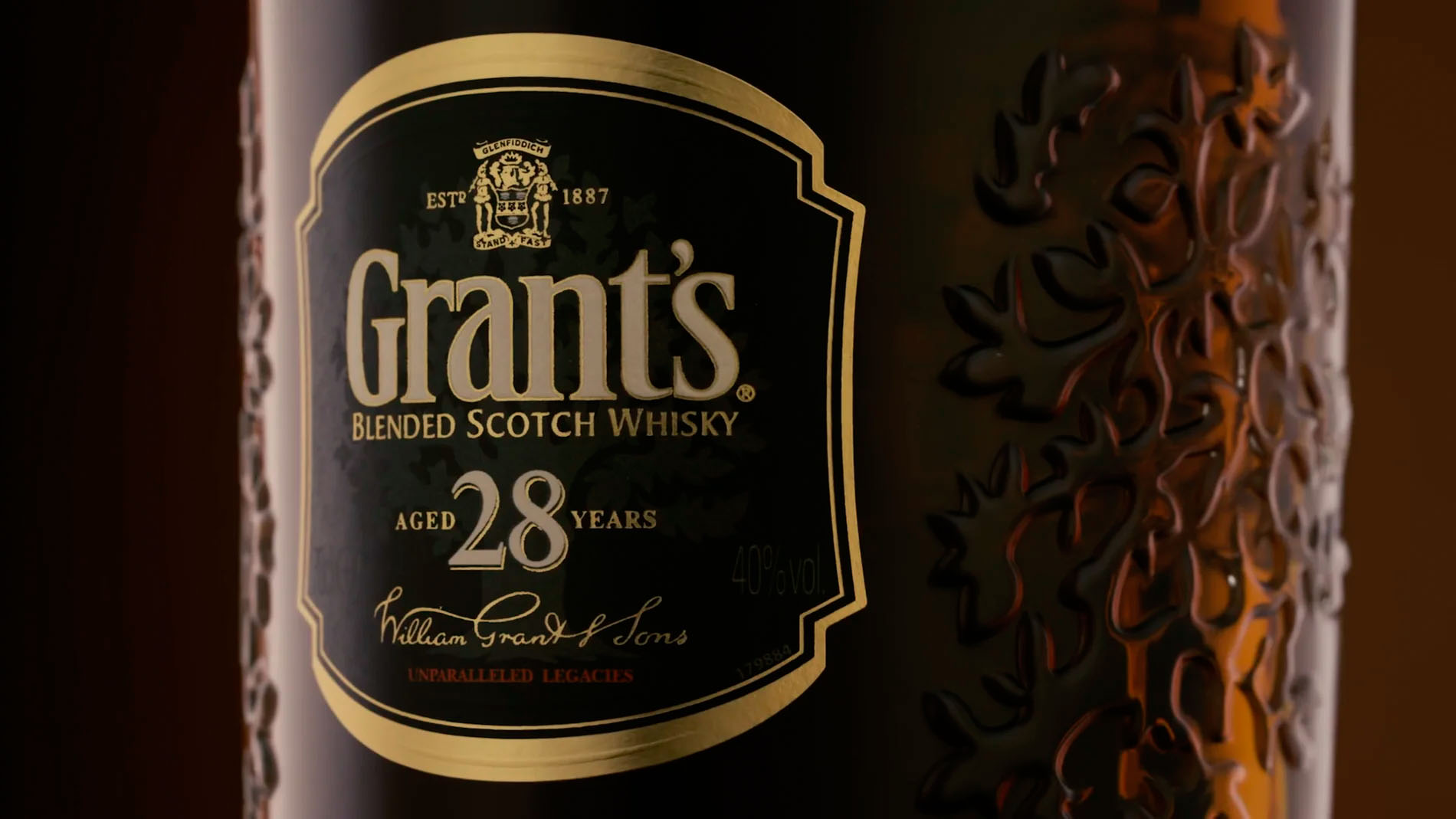 Advertising Liquids Film of Grants 28 Year Whisky