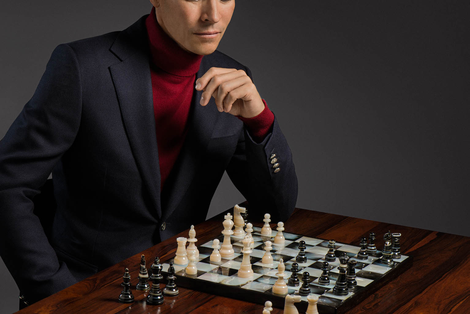 Still Life Product Photography of Alfred Dunhill chess set by Packshot Factory