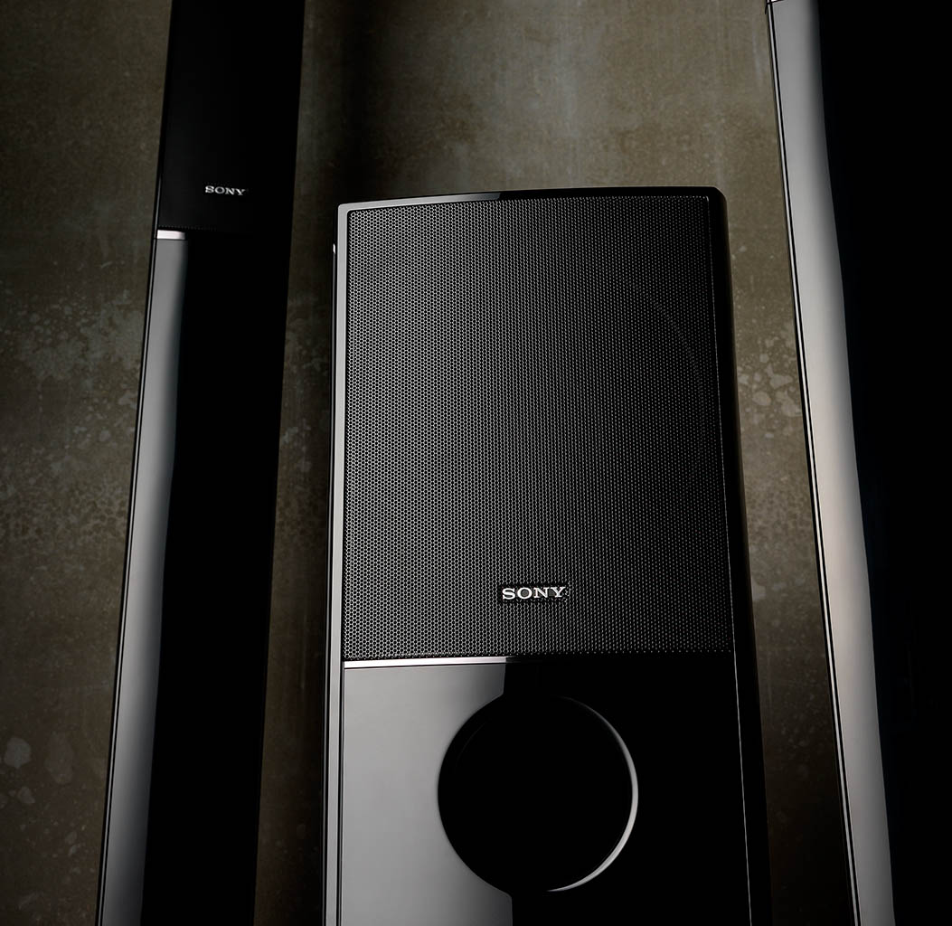 Still Life Product Photography of Sony speakers by Packshot Factory