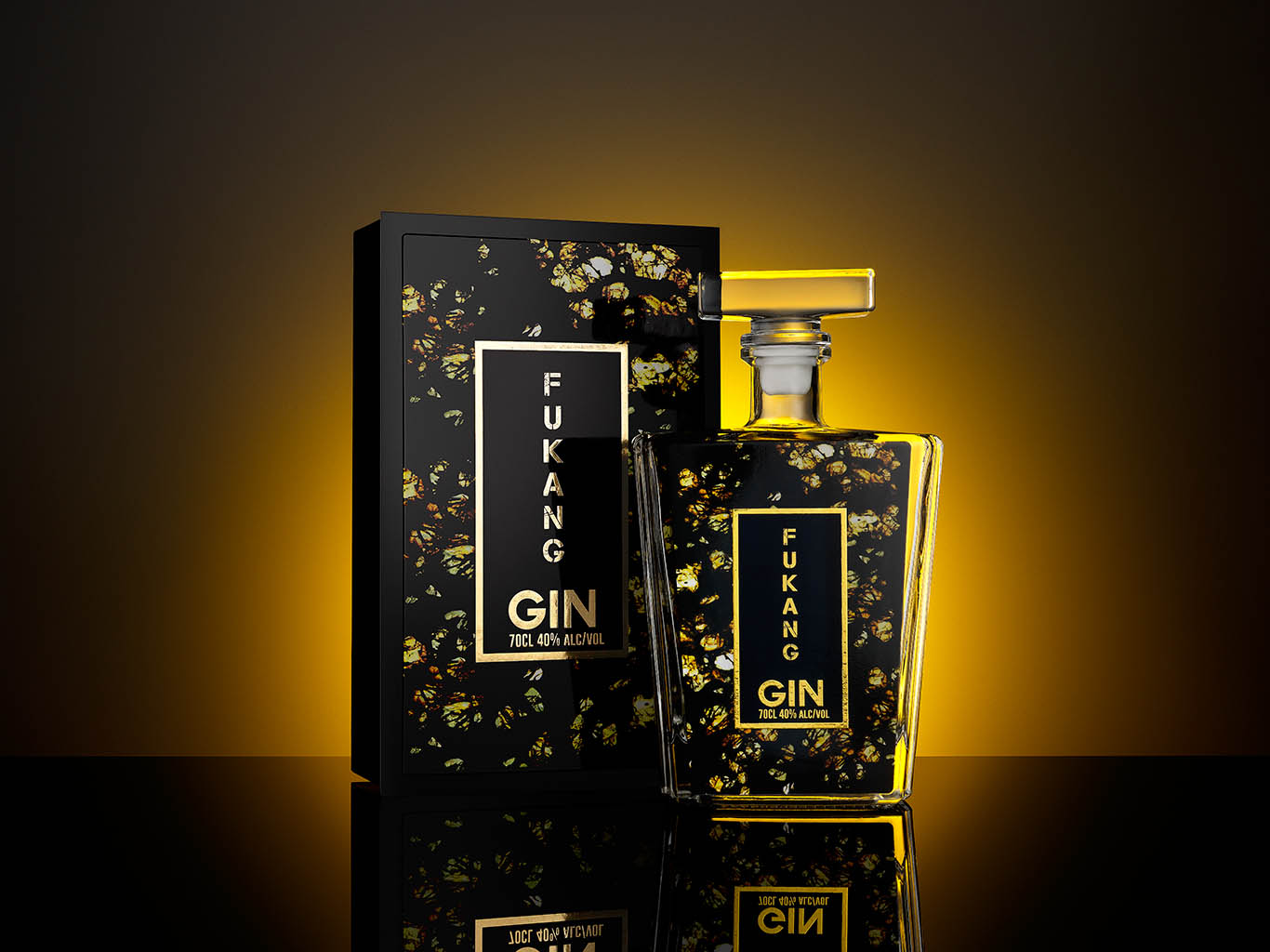 Packshot Factory - Packaging - Fukang gin bottle