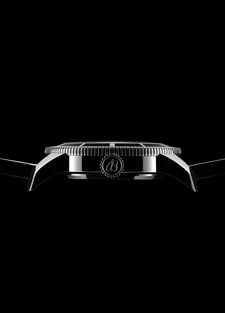 Advertising Still Life Product Photography of Breitling watch crown by Packshot Factory