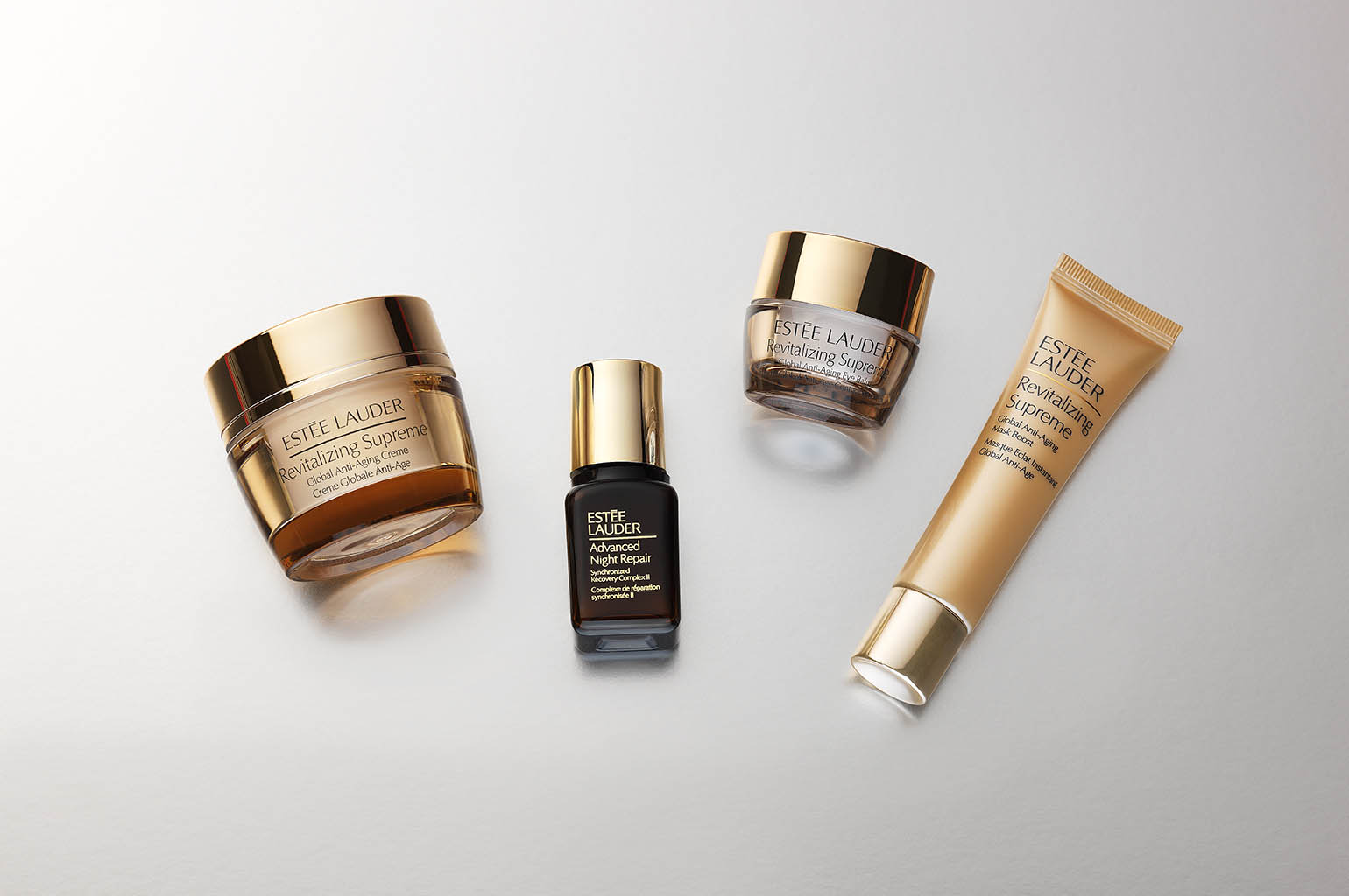Advertising Still Life Product Photography of Estee Lauder skin care products by Packshot Factory