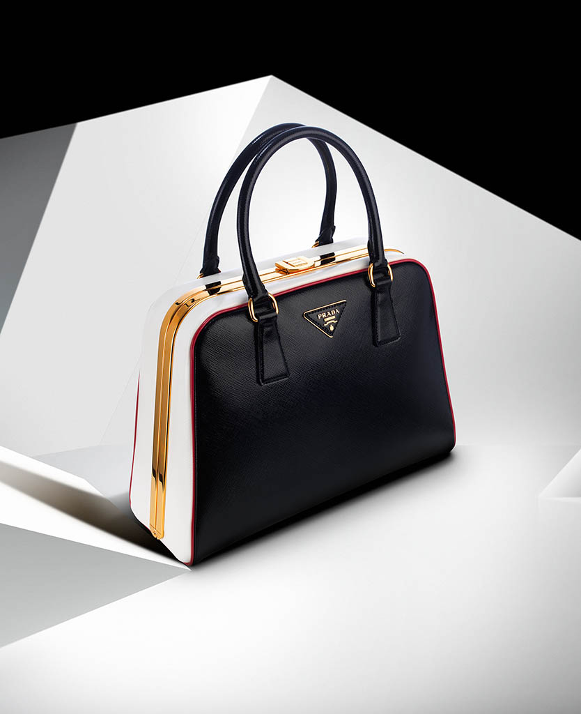 Advertising Still Life Product Photography of Prada leather handbag by Packshot Factory