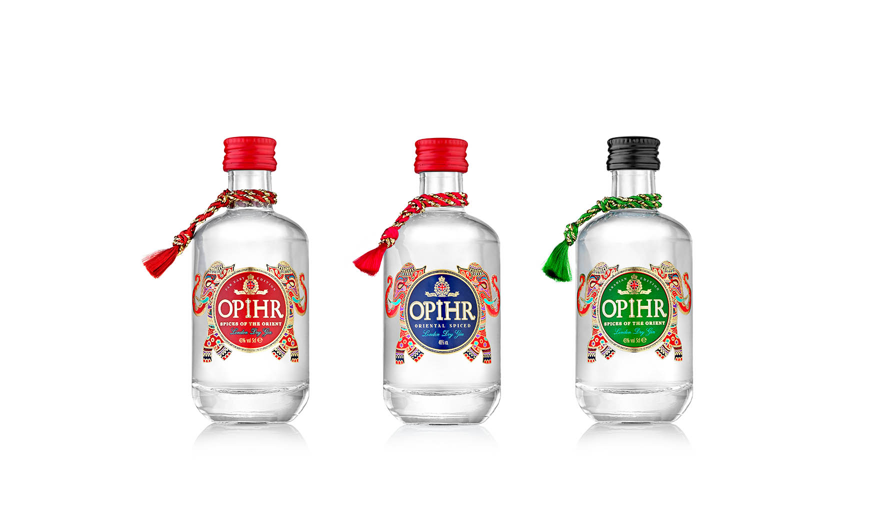 Packshot Factory - Spirit - Opihr gin bottles