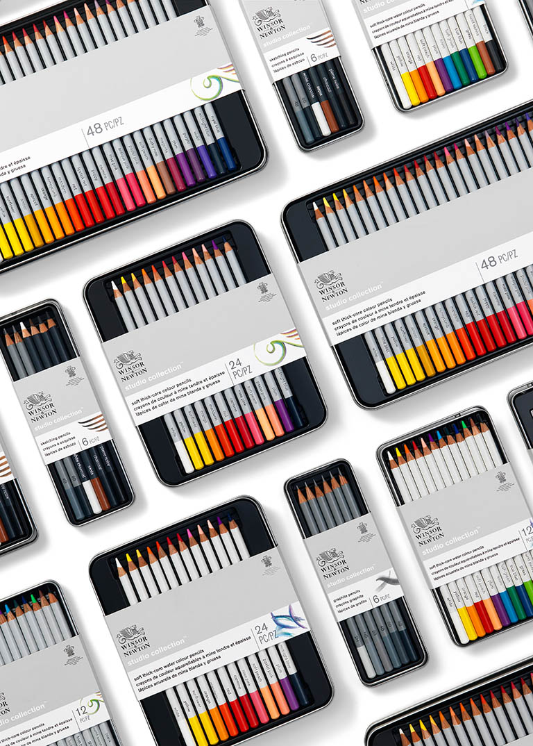 Packshot Factory - Stationery - Winsor & newton colour pencils