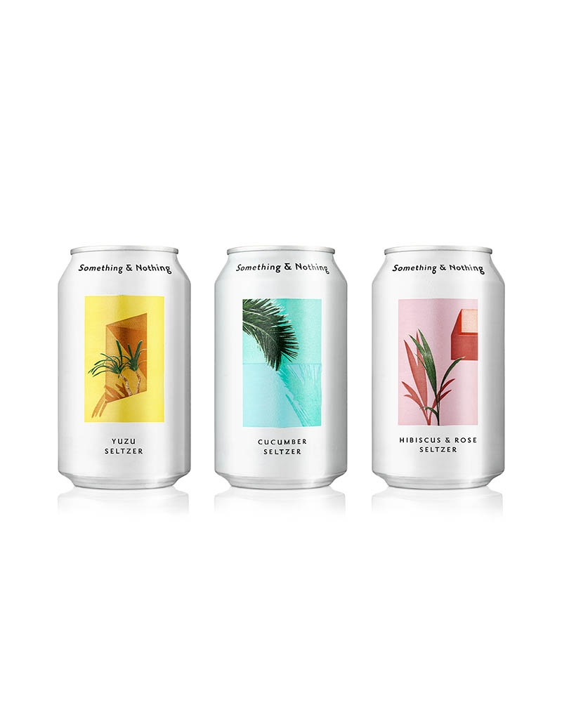 Packshot Factory - White background - Something & Nothing seltzer cans