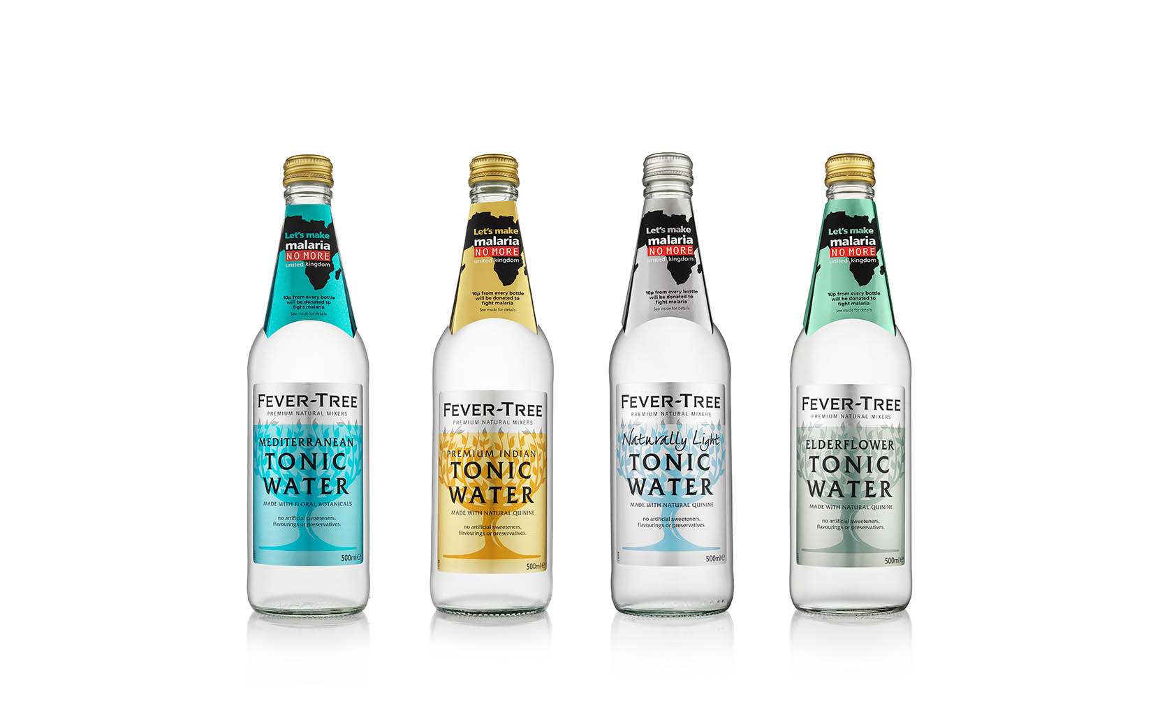 Packshot Factory - White background - Tonic Water bottles