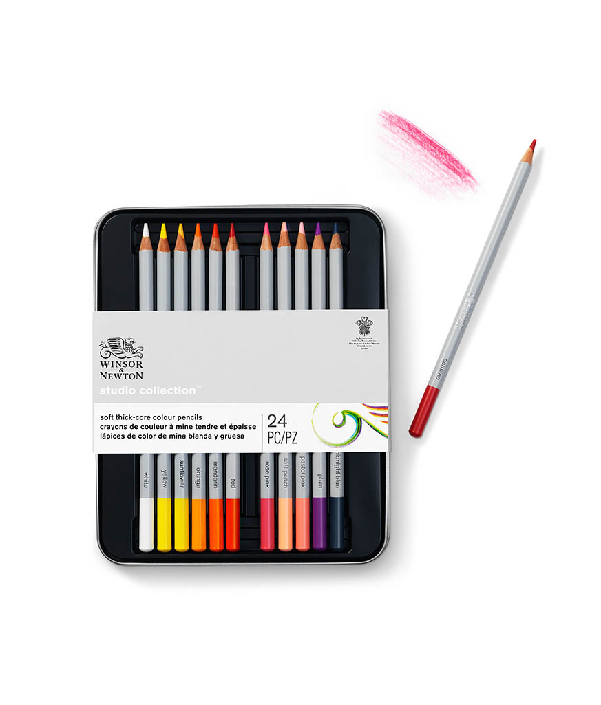 Packshot Factory - White background - Winsor & Newton art supplies pencils